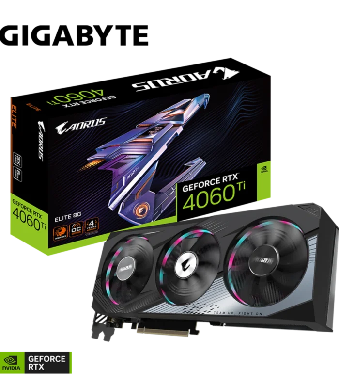 GIGABYTE • GeForce RTX™ 4060 Ti • AORUS • ELITE • 8 GB GDDR6 • Dual Fan • Graphic Card
