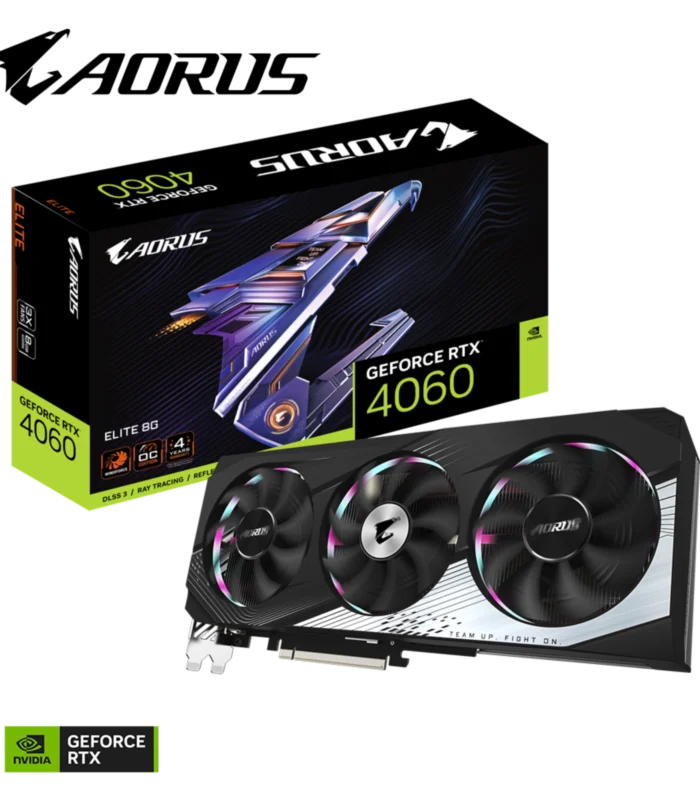 GIGABYTE • GeForce RTX™ 4060 • AORUS • ELITE • 8 GB GDDR6 • Triple Fan • Graphic Card