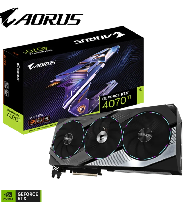 GIGABYTE • GeForce RTX™ 4070 Ti • AORUS • ELITE • 12 GB GDDR6X • Triple Fan • Graphic Card