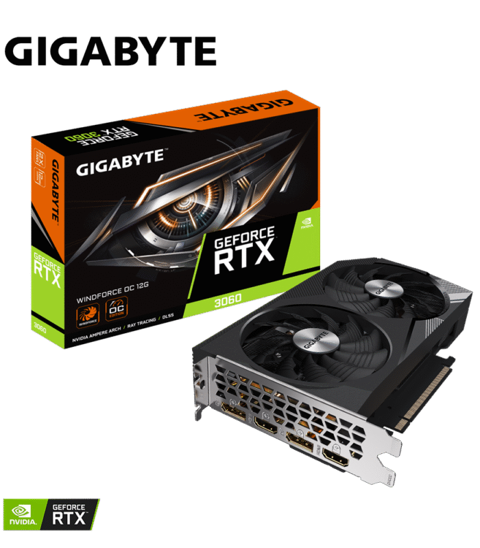 GIGABYTE • GeForce RTX™ 3060 • WINDFORCE • OC • 12 GB GDDR6 • Dual Fan • Graphic Card
