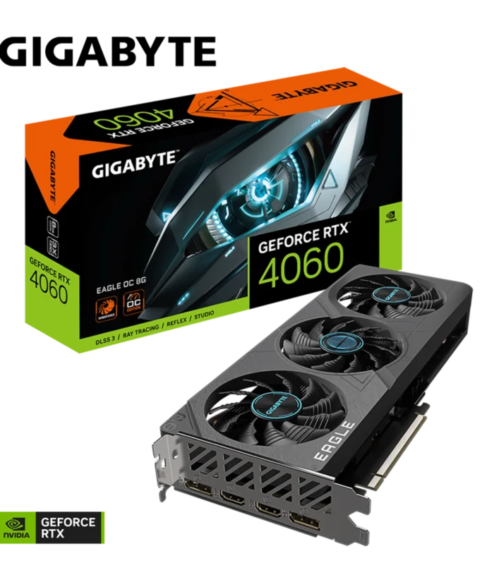 GIGABYTE • GeForce RTX™ 4060 • EAGLE • OC ICE • 8 GB GDDR6 • Triple Fan • Graphic Card