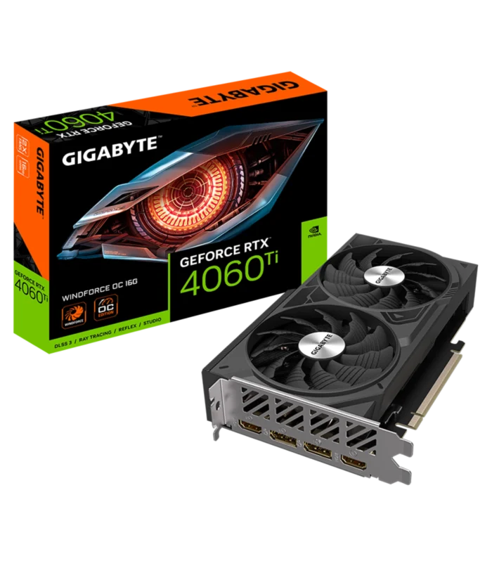 GIGABYTE • GeForce RTX™ 4060 Ti • WINDFORCE • OC • 16 GB GDDR6 • Dual Fan • Graphic Card