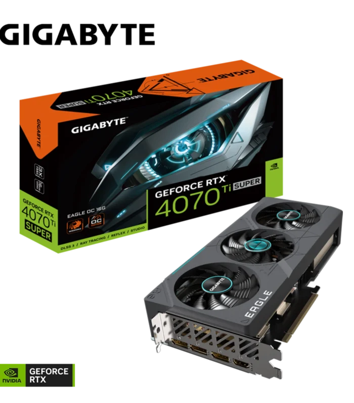 GIGABYTE • GeForce RTX™ 4070 Ti SUPER • EAGLE OC • 16 GB GDDR6X • Triple Fan • Graphic Card