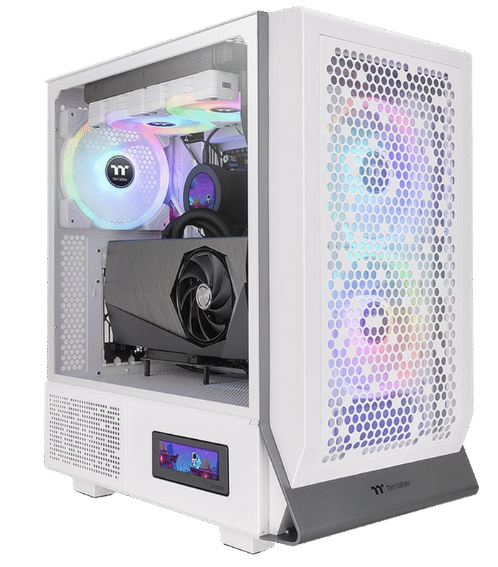 Thermaltake • Ceres  300 • ARGB • Clear Tint TG • Mid-Tower PC Case • Snow